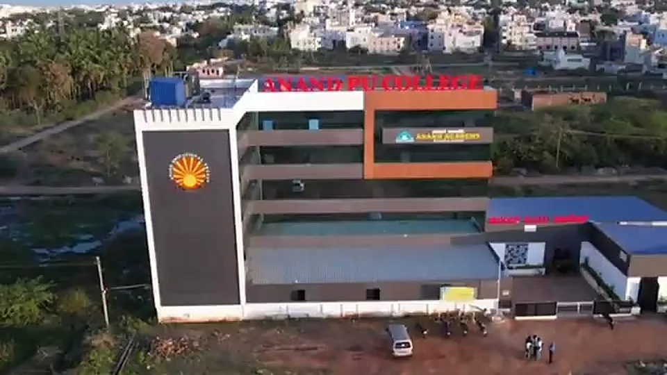 Aerial view of the Anand PU College campus, Davangere